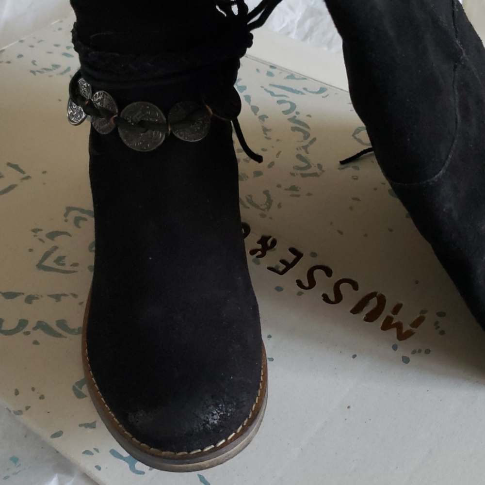Musse & Cloud NEW Boots BLACK Over-The-Knee Tall Suede Leather NIB Womens 🎉HP🎉 - Picture 11 of 16